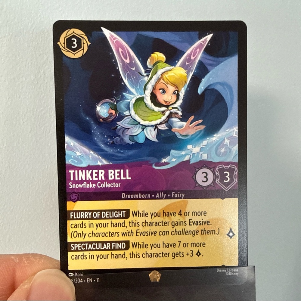 Lorcana Tinker Bell legendary Disney Lorcana Card Winterspell Non Foil